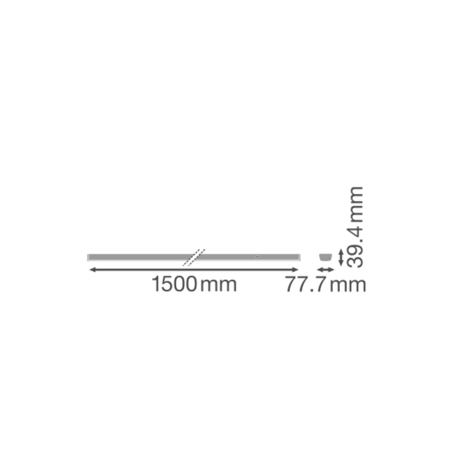 Ledvance LED Skensystem Trusys Flex Bred Spridningsgrad Vit 50W 8600lm 100D - 865 Dagsljus | Ersättare 2x58W