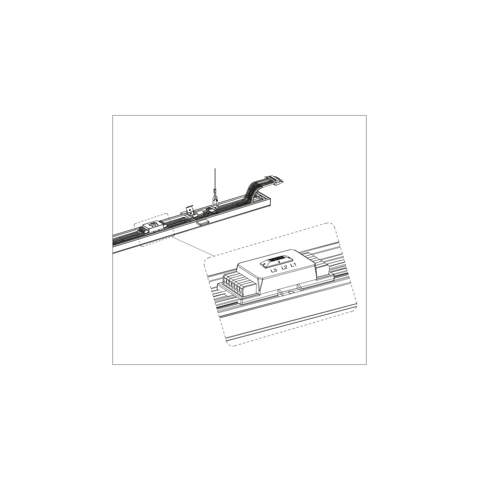 Ledvance LED Skensystem Trusys Universal Vit 73W 12750lm 100D - 840 Kallvit | Ersättare 2x58W