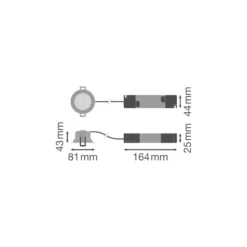 Ledvance LED Spot Adjust Aluminium Vit 8W 640lm 36D - 930 Varm Vit | 82mm - Utskärning 68mm - Dali Dimbar