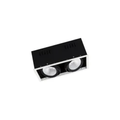 Ledvance LED Spot Fyrkant Multi Lutningsbar Svart-Vit 2x30W 5400lm 38D - 840 Kallvit | Utskärning 320x160mm