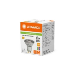 Ledvance LED Spot GU10 PAR16 2.4W 230lm 36D - 927 Extra Varm Vit | Bästa Färgåtergivning - Dimbar - Ersättare 35W