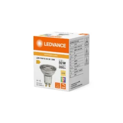 Ledvance LED Spot GU10 PAR16 3.7W 350lm 36D - 930 Varm Vit | Bästa Färgåtergivning - Dimbar - Ersättare 35W