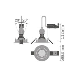 Ledvance LED Spot Kit Lutningsbar GU10 PAR16 8.3W 520lm 36D - 930 Varm Vit | Bästa färgåtergivning - Dimbar - Ersättare 65W