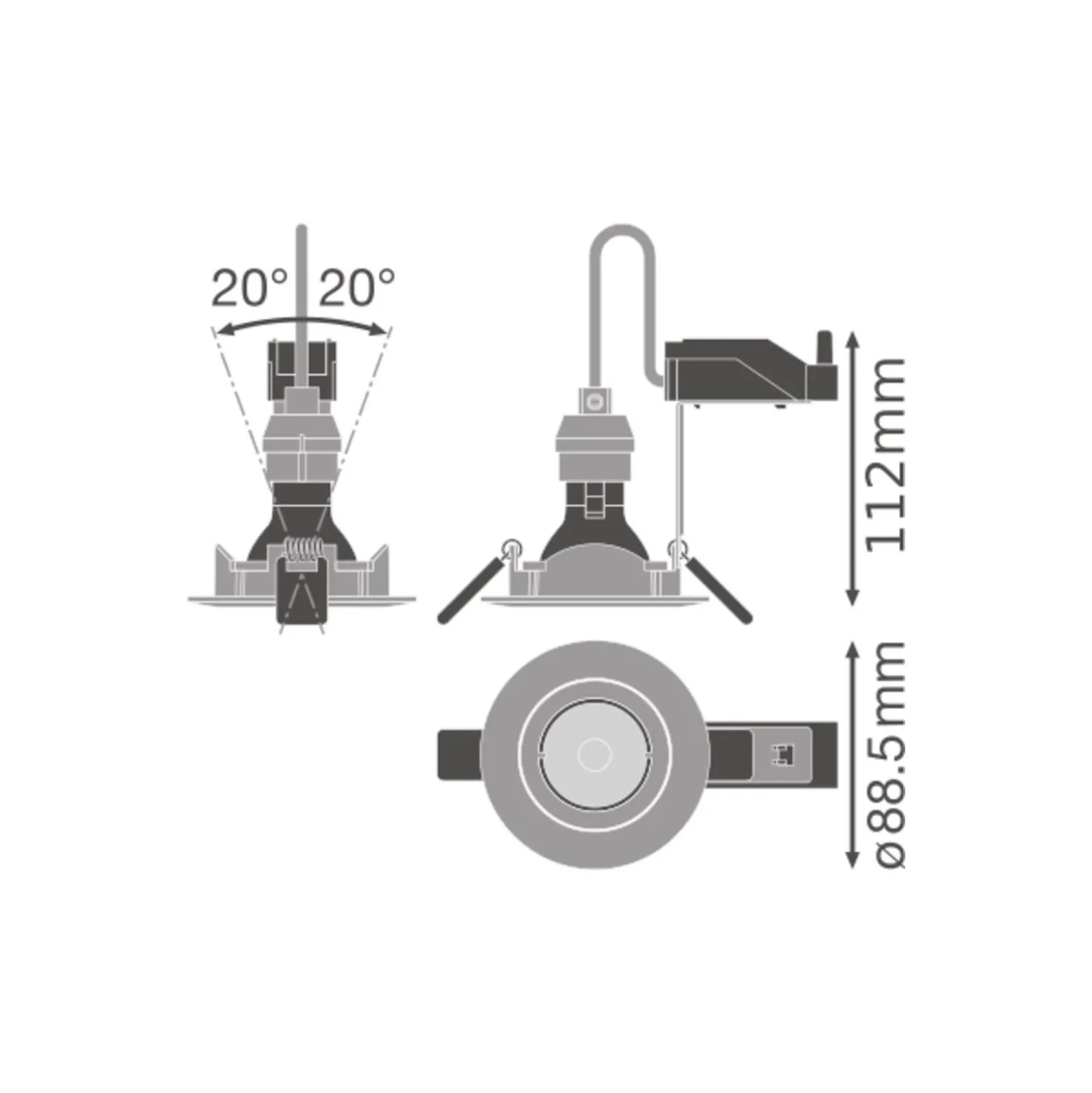 Ledvance LED Spot Kit Lutningsbar GU10 PAR16 8.3W 520lm 36D - 930 Varm Vit | Bästa färgåtergivning - Dimbar - Ersättare 65W