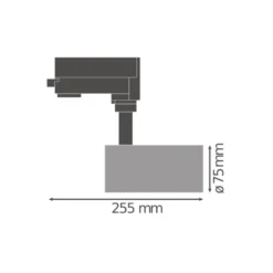 Ledvance LED Spårbelysning D75 Svart 25W 1750lm 24D - 930 Varm Vit | Bästa Färgåtergivning