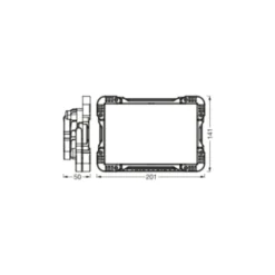 Ledvance LED Strålkastare Abetsbelysning Panel Mörk Grå 50W 4500lm 110D - 840 Kallvit | IP20 - Symmetrisk