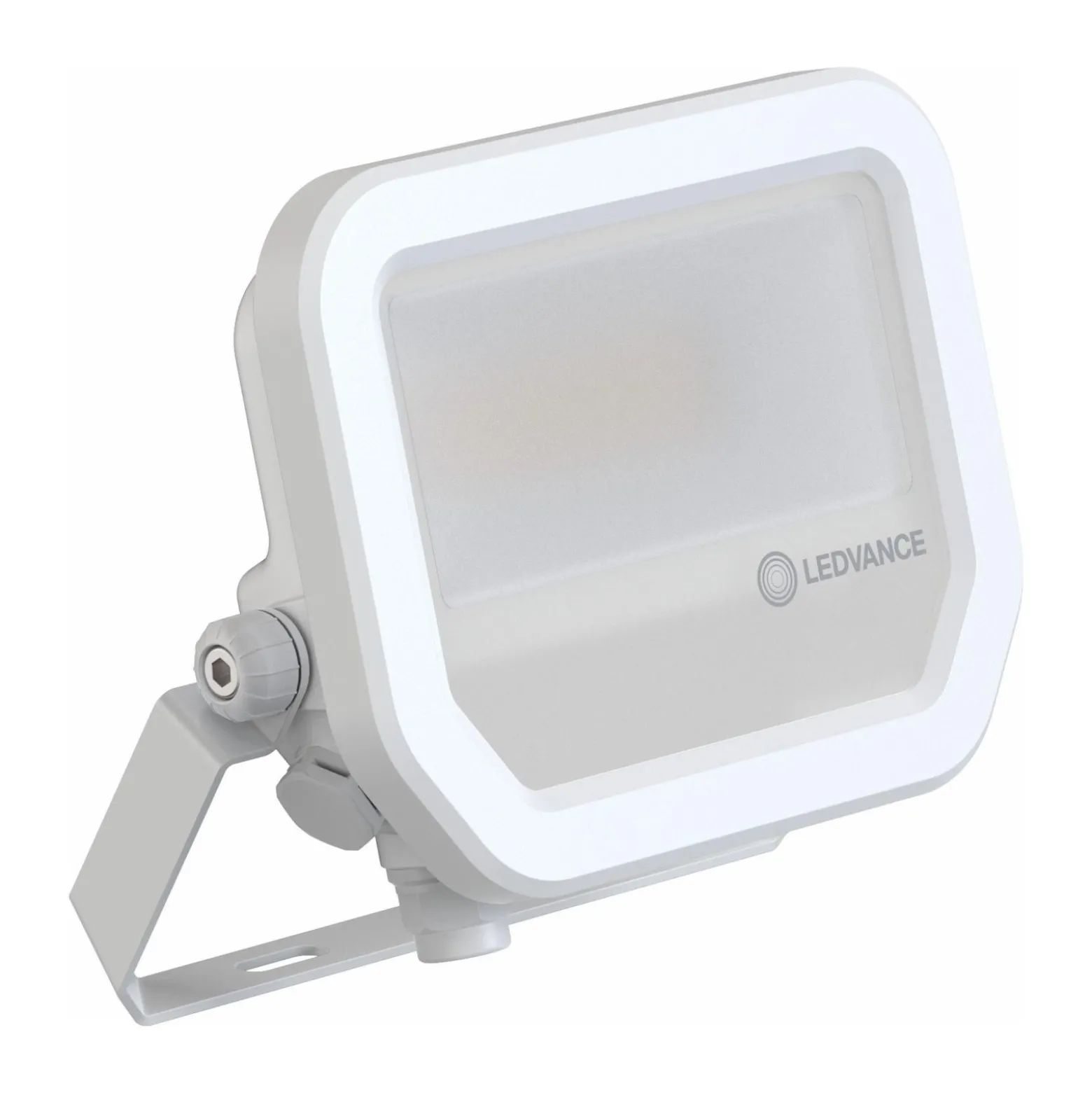 Ledvance LED Strålkastare Aluminium Vit 8W 1100lm 100D - 830 Varm Vit | IP66 - Symmetrisk