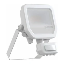 Ledvance LED Strålkastare Aluminium Vit 8W 1200lm 100D - 840 Kallvit | IP65 - Rörelse- Och Ljussensor - Symmetrisk