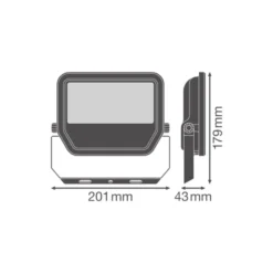Ledvance LED Strålkastare Aluminium Vit 41W 6000lm 100D - 840 Kallvit | IP66 - Symmetrisk