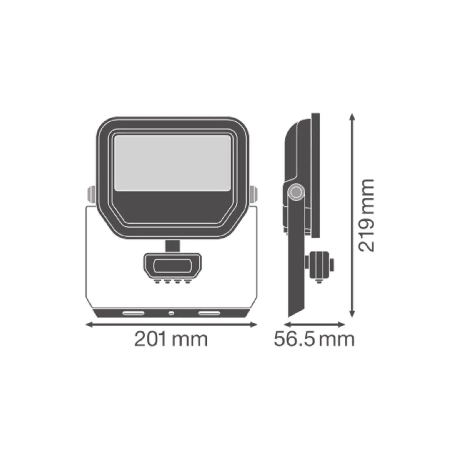 Ledvance LED Strålkastare Aluminium Vit 41W 6000lm 100D - 840 Kallvit | IP65 - Rörelse- Och Ljussensor - Symmetrisk