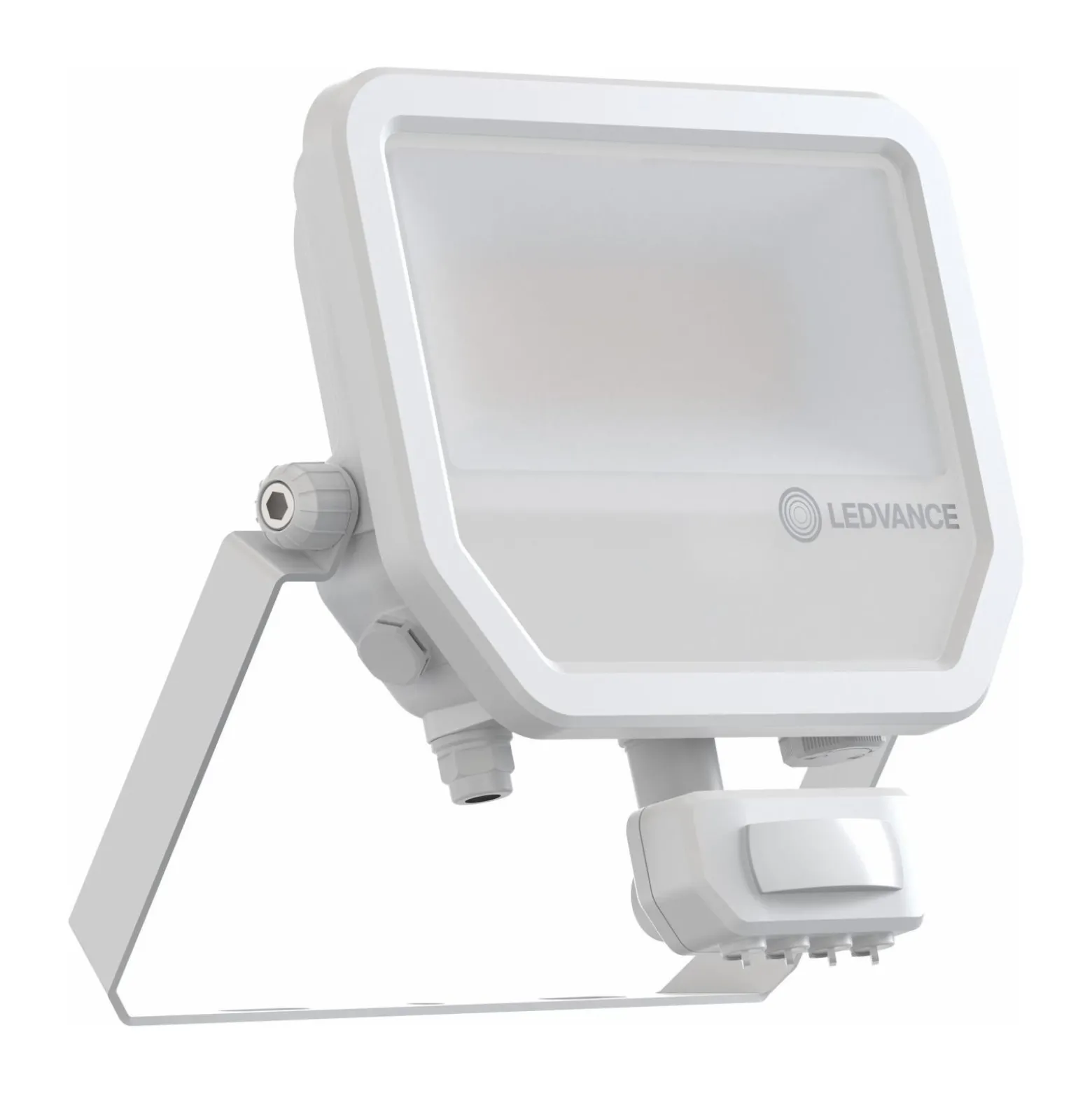 Ledvance LED Strålkastare Aluminium Vit 41W 6000lm 100D - 840 Kallvit | IP65 - Rörelse- Och Ljussensor - Symmetrisk