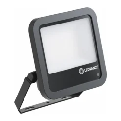 Ledvance LED Strålkastare Aluminium Svart 69W 10000lm 100D - 840 Kallvit | IP66 - Ljussensor - Symmetrisk