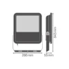 Ledvance LED Strålkastare Aluminium Svart 100W 15000lm 100D - 840 Kallvit | IP66 - Symmetrisk