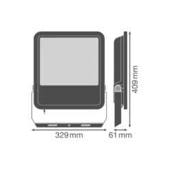Ledvance LED Strålkastare Aluminium Svart 167W 25000lm 100D - 865 Dagsljus | IP66 - Symmetrisk