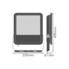 Ledvance LED Strålkastare Aluminium Svart 167W 25000lm 100D - 840 Kallvit | IP66 - Symmetrisk