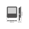 Ledvance LED Strålkastare Area Gen 2 Svart 67W 9300lm - 830 Varm Vit | IP66 - Asymmetrisk