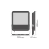 Ledvance LED Strålkastare Area Gen 2 Svart 133W 18600lm - 830 Varm Vit | IP65 - Asymmetrisk
