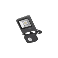 Ledvance LED Strålkastare Endura Svart 10W 800lm 100D - 830 Varm Vit | IP44 - Rörelse- och ljussensor - Symmetrisk