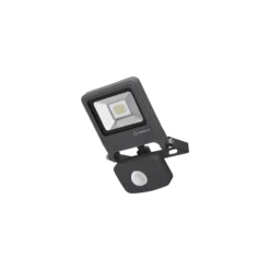 Ledvance LED Strålkastare Endura Svart 10W 800lm 100D - 830 Varm Vit | IP44 - Rörelse- och ljussensor - Symmetrisk