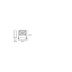 Ledvance LED Strålkastare Endura Svart 20w 1700lm 100D - 840 Kallvit | IP65 - Symmetrisk