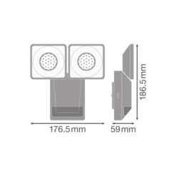Ledvance LED Strålkastare Endura Spot Svart 16W 1500lm 50D - 840 Kallvit | IP55 - Rörelse- och ljussensor - Symmetrisk