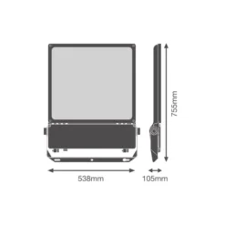 Ledvance LED Strålkastare Flex Vit 450W 65000lm 60x110D - 840 Kallvit | IP66 - Asymmetrisk
