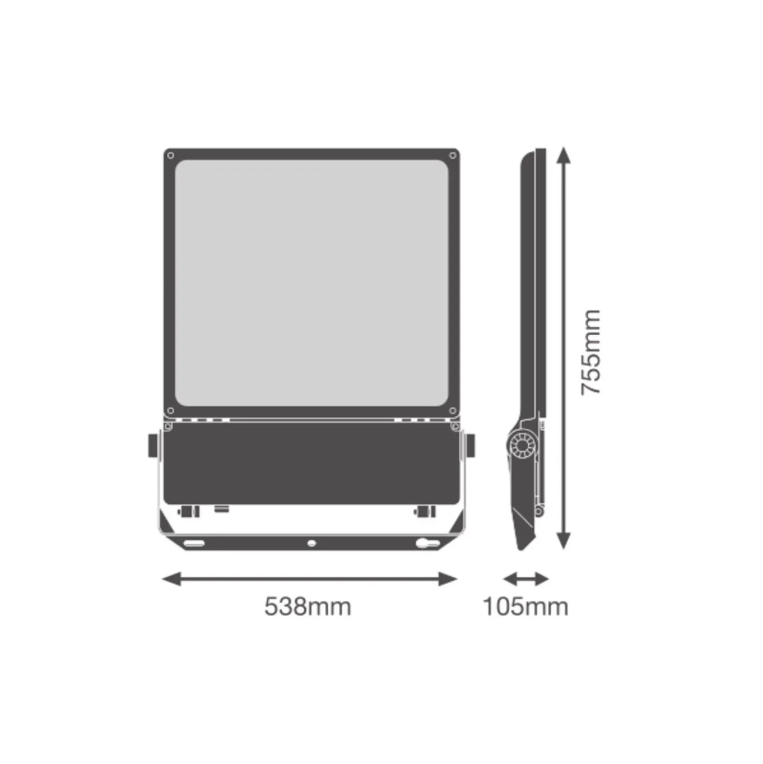 Ledvance LED Strålkastare Flex Vit 450W 65000lm 45x140D - 830 Varm Vit | IP66 - Dali Dimbar - Asymmetrisk