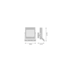 Ledvance LED Strålkastare High Mast Aluminium Svart 280W 42000lm 60D - 740 Kallvit | IP66 - Symmetrisk - Exkl. Drivdon