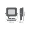 Ledvance LED Strålkastare Kompakt Vit 10W 900lm 100D - 830 Varm Vit | IP65 - Symmetrisk