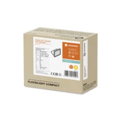 Ledvance LED Strålkastare Kompakt Svart 10W 900lm 100D - 830 Varm Vit | IP65 - Symmetrisk