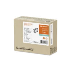 Ledvance LED Strålkastare Kompakt Svart 20W 2000lm 100D - 840 Kallvit | IP65 - Symmetrisk