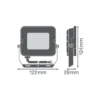 Ledvance LED Strålkastare Kompakt Svart 20W 1800lm 100D - 830 Varm Vit | IP65 - Symmetrisk