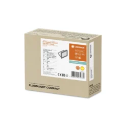 Ledvance LED Strålkastare Kompakt Svart 20W 1800lm 100D - 830 Varm Vit | IP65 - Symmetrisk
