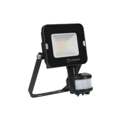 Ledvance LED Strålkastare Kompakt Svart 10W 1000lm 100D - 840 Kallvit | IP65 - Symmetrisk - Rörelse- och ljussensor
