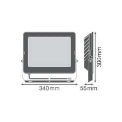 Ledvance LED Strålkastare Kompakt Svart 180W 18000lm 100D - 865 Dagsljus | IP65 - Symmetrisk