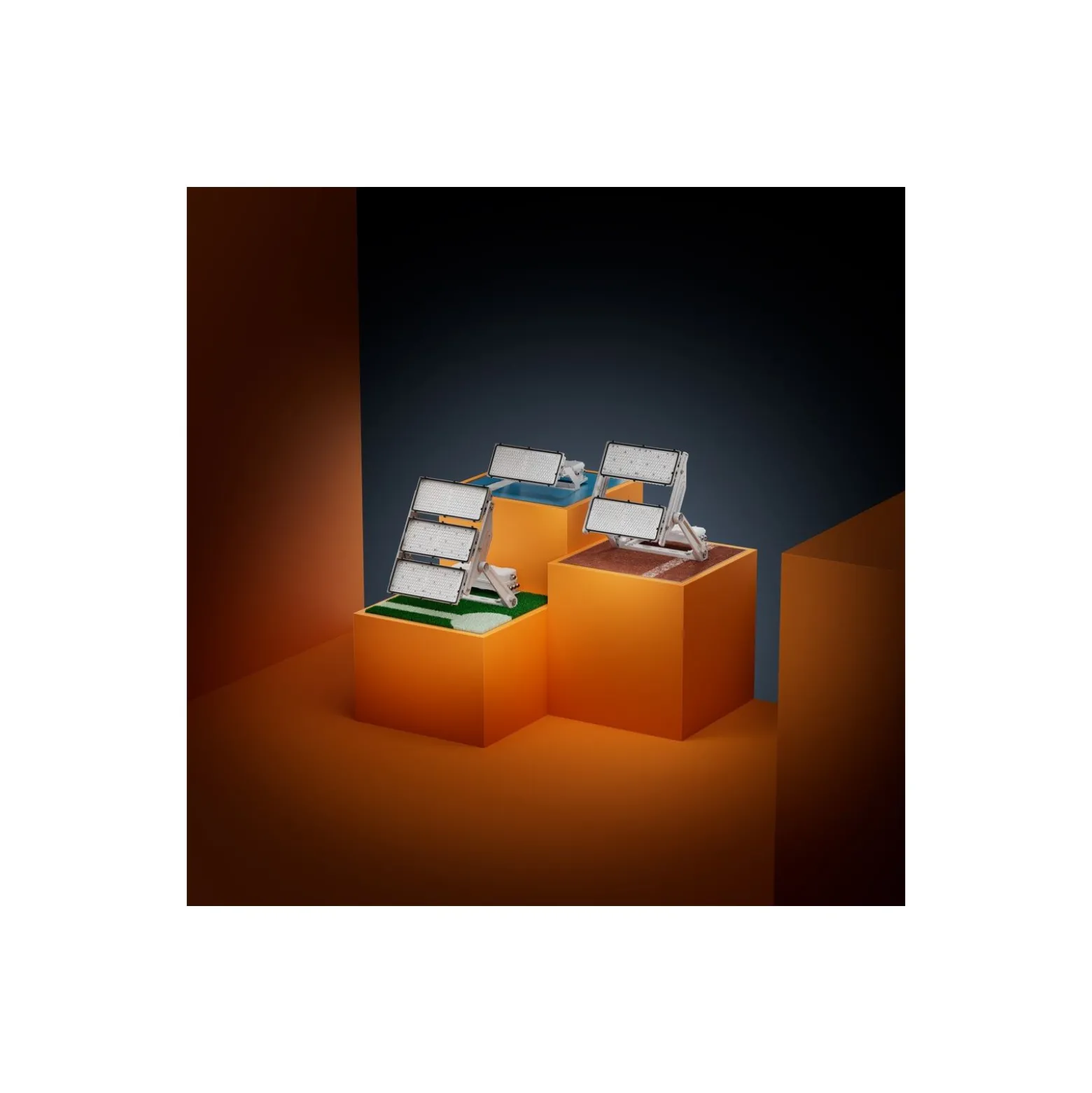 Ledvance LED Strålkastare Max Aluminium Grå 1800W 227700lm 65x120D - 730 Varm Vit | IP66 - Asymmetrisk