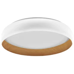 Ledvance LED Taklampa Orbis Livia Vit och Trä 36W 2000lm - 830 Varm Vit | Touchdimmerbar