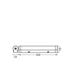 Ledvance LED Vägglampa Badrumsbelysning Orbis Rör Frost Krom 9W 900lm - 830-840 CCT | IP44 - Touchdimmerbar