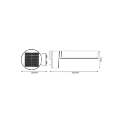Ledvance LED Vägglampa Endura Stil Circle Svart 6W 400lm - 830 Varm Vit | Solar - Rörelse- och ljussensor