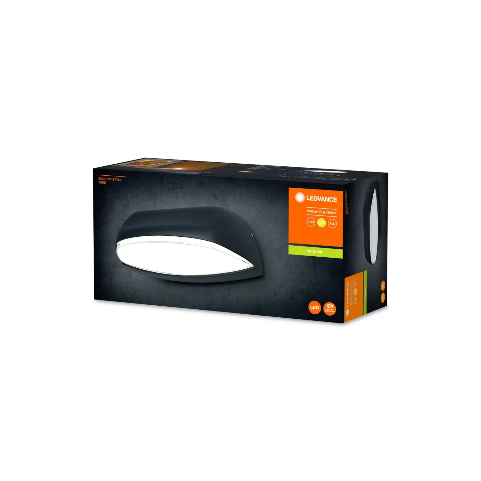 Ledvance LED Vägglampa Endura Stil Wide Mörk Grå 12W - 830