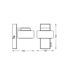 Ledvance LED Vägglampa Utomhus Orbis Flamma Svart 5W 350lm - 830-840 CCT | IP44