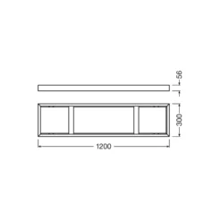 Ledvance Panel 1200 Avtagbar Avtagbar Ytmonterad Kit Svart