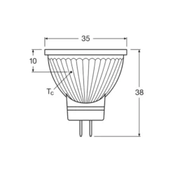 Ledvance Performance LED Spot Reflektor GU4 MR11 2.8W 184lm 36D - 927 Extra Varm Vit | Bästa färgåtergivning - Dimbar - Ersättare 20W