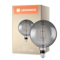 Ledvance Smart+ E27 Globe Classic Filament Rökig 6W 430lm - 825 Extra Varm Vit | Dimbar - Ersättare 40W