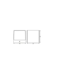 Ledvance Smart+ WiFi Vägglampa Brick Mörk Grå Utomhus 14W 550lm - 830 | RGBW