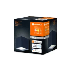Ledvance Smart+ WiFi Vägglampa Brick Mörk Grå Utomhus 14W 550lm - 830 | RGBW