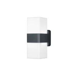 Ledvance Smart+ Wifi Vägglampa Grå Up & Down - Utomhus - 13.5W 950lm - 830 Varm Vit | RGBW - Dimbar