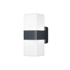 Ledvance Smart+ Wifi Vägglampa Grå Up & Down - Utomhus - 13.5W 950lm - 830 Varm Vit | RGBW - Dimbar