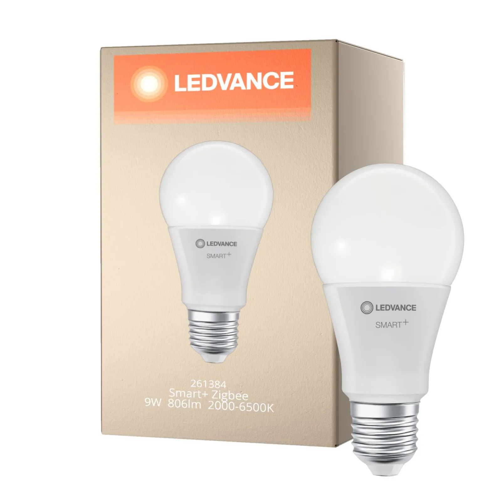 Ledvance Smart+ Zigbee E27 A60 9W 806lm - 820-865 Justerbar Vit | RGBW - Dimbar - Ersättare 60W