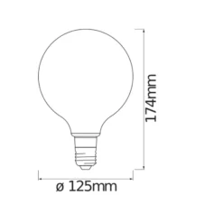 Ledvance Smart+ Zigbee E27 G125 6W 680lm - 824 Extra Varm Vit | Dimbar - Ersättare 60W